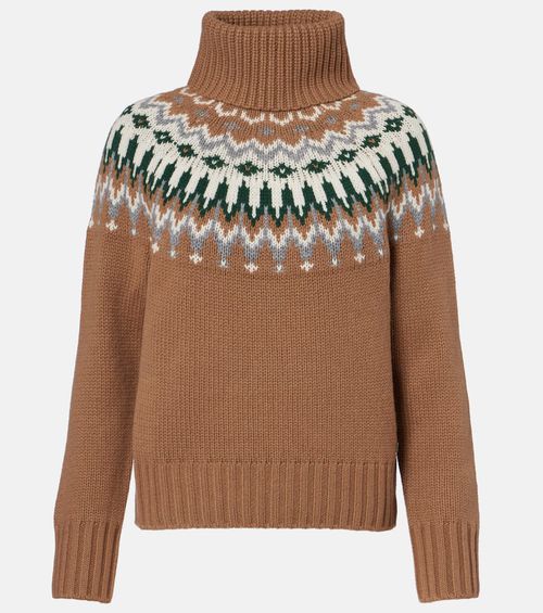 Ingrid jacquard cashmere turtleneck sweater