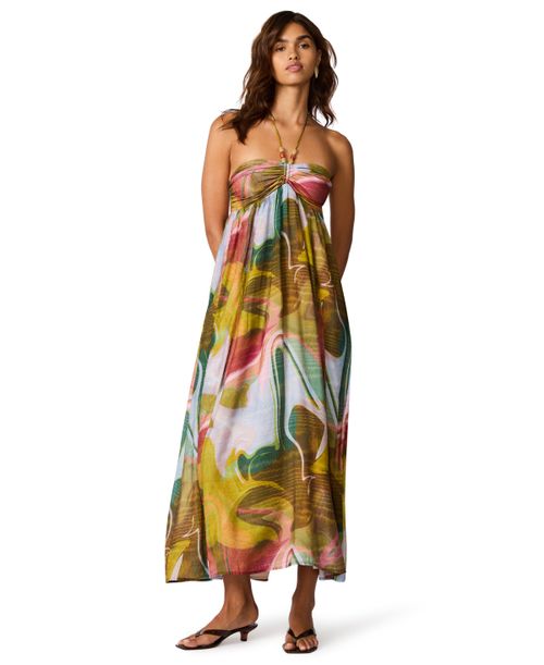 Women's Yazmina Sleeveless Halter Boho Dress - Marble