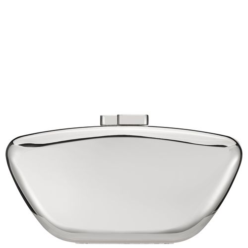 Wham-Silver Mirror Metallic Minaudiere