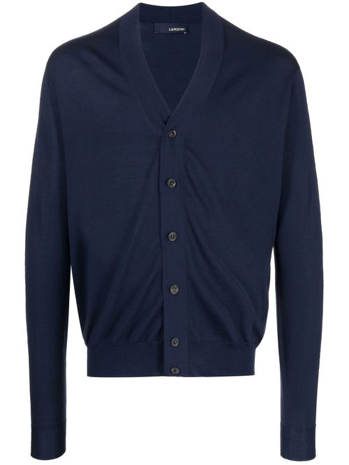 Button-up knitted cardigan - Blue