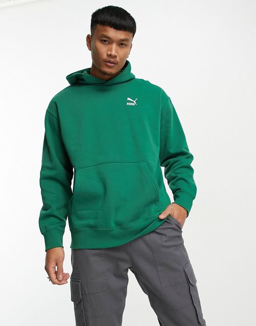 Classics relaxed logo hoodie in forest green