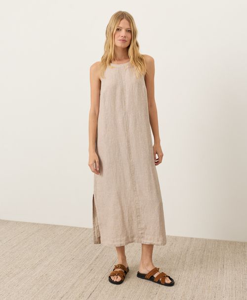 Women's Natural Yarn Dye Linen Easy Tank Dre