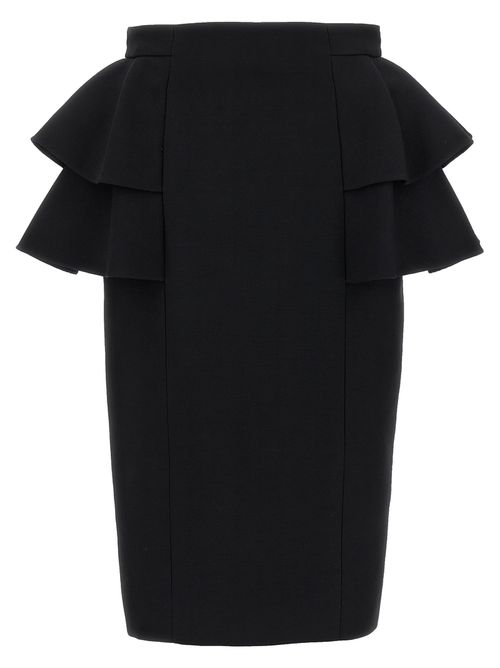 Valentino Garavani - Valentino Garavani Crepe Couture Skirt Skirts Black