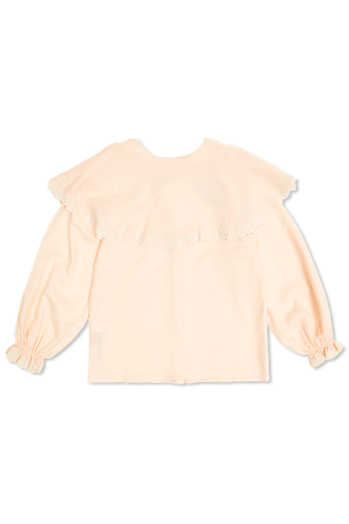 Shirt With A Wide Collar, Unisex, Pink