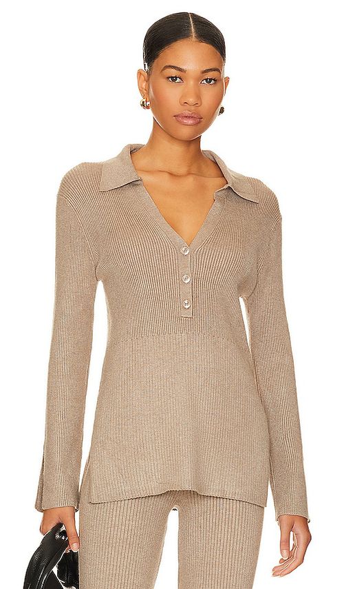 525 Gemma Top in Beige. -  XS also in L, M
