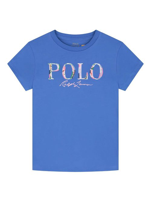 Logo-embroidered T-shirt - Blue