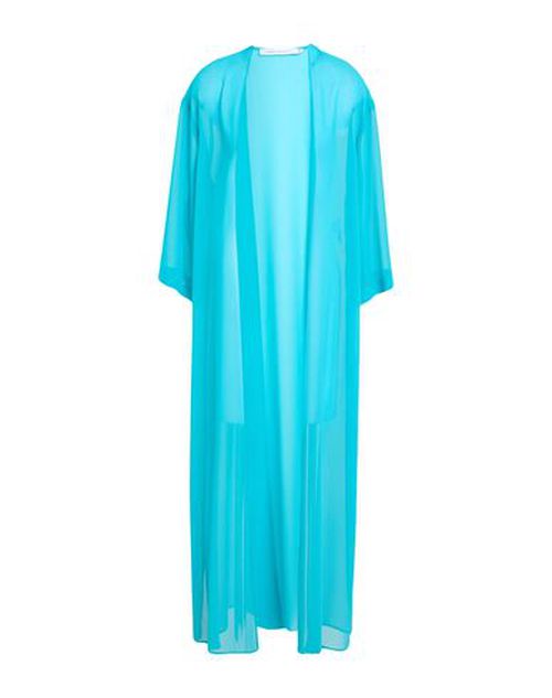 Woman Overcoat & Trench Coat Turquoise Size 6 Polyester