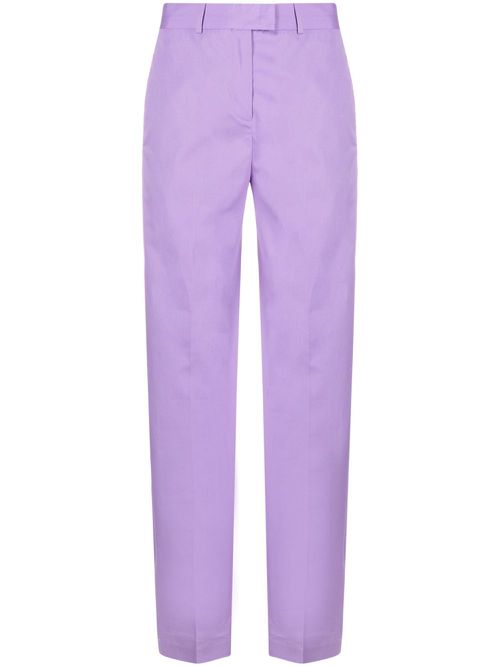 High-waisted straight-leg trousers - Purple