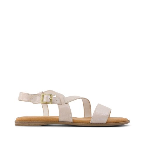 Women's Mar Strappy Sandal Champagne Shimmer Suede