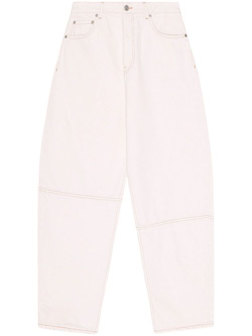 Wide-leg denim trousers - White