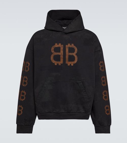 Crypto cotton jersey hoodie