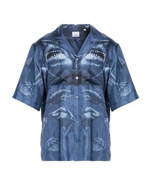 Man Shirt Navy Size S Silk