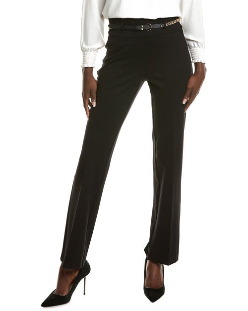 High-Rise Pull-On Chain Belt Trouser