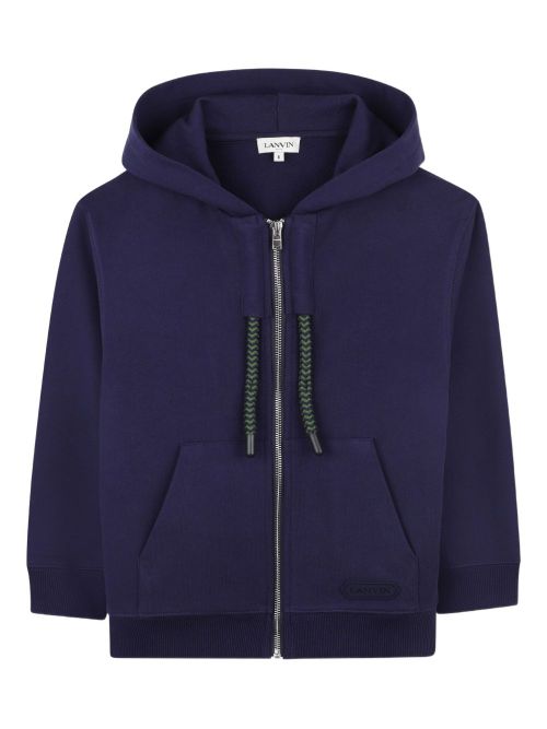 Drawstring Hooded Sweatshirt with Embroidered Logo
