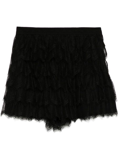 Sense of Ink Collection silk lace shorts - Black