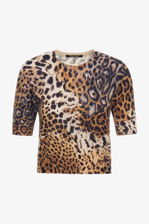 Malachite Print Short Sleeve Knit