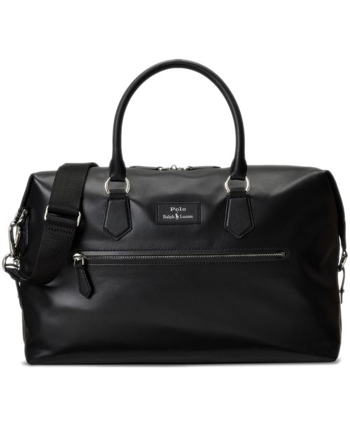 Men's Smooth Leather Duffel - Black
