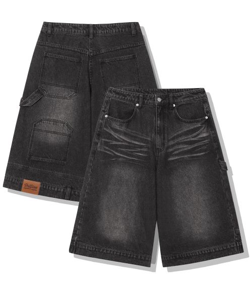 Cat Brush Washed Bermuda Denim Shorts