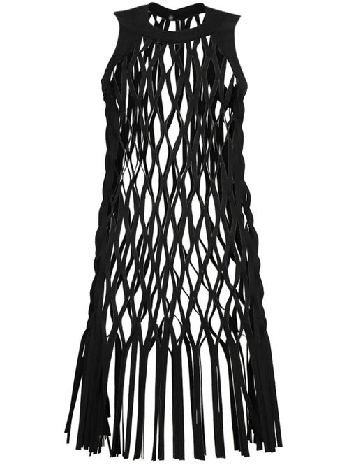 Layered midi dress - Black