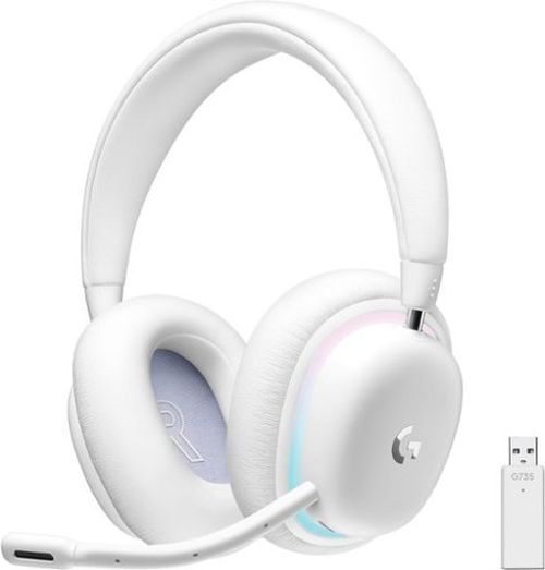 G735 Aurora Collection Wireless Gaming Headset for PC, Mobile - White Mist