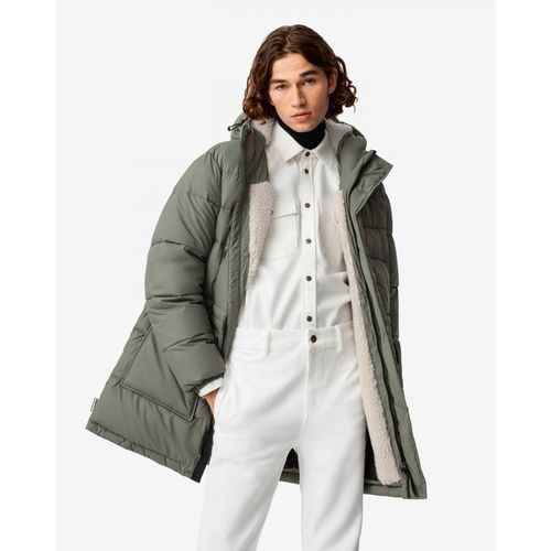 Hunter Mens Intrepid Long Puffer - Grey Nylon - Large