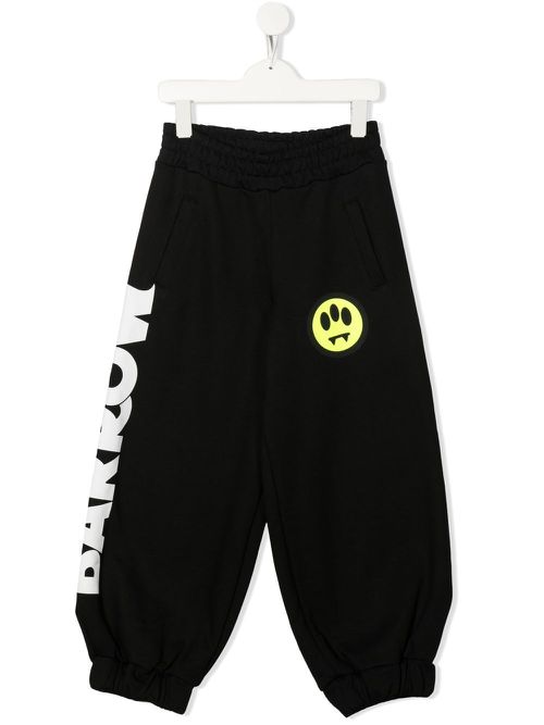 Barrow kids logo-print track pants - Black