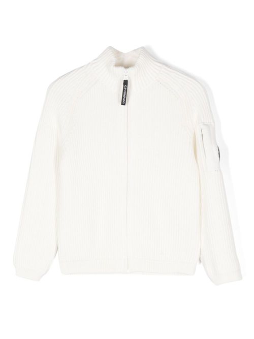 Lens-detail cardigan - White