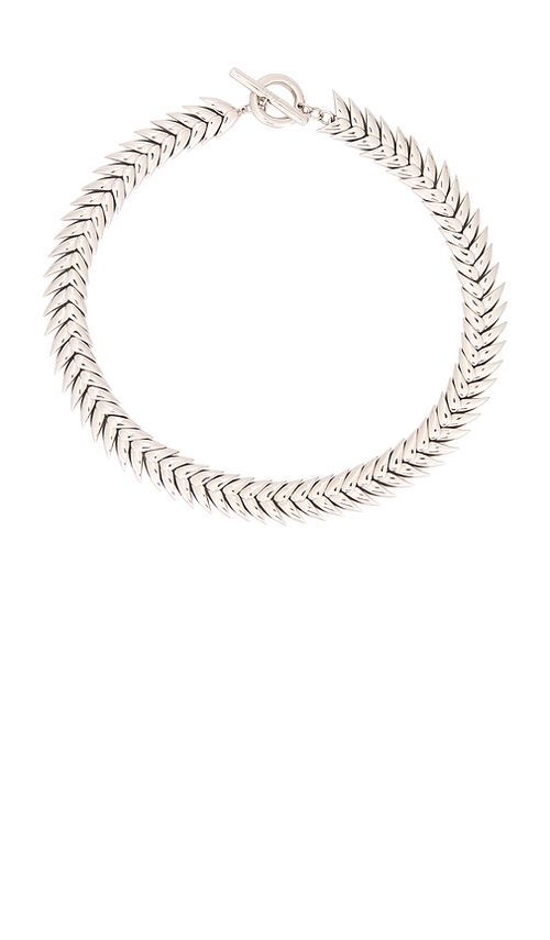 Bevza Spikelet Necklace in Metallic Silver