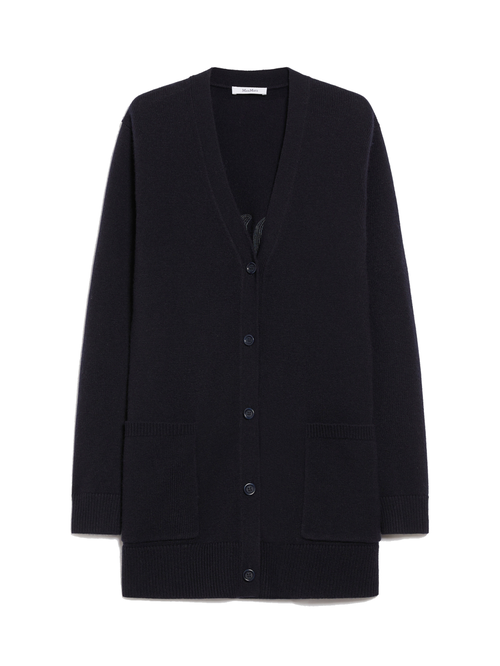 Navy Blue Villar Wool Cardigan