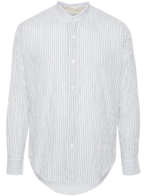 Stripped longsleeved shirt - White