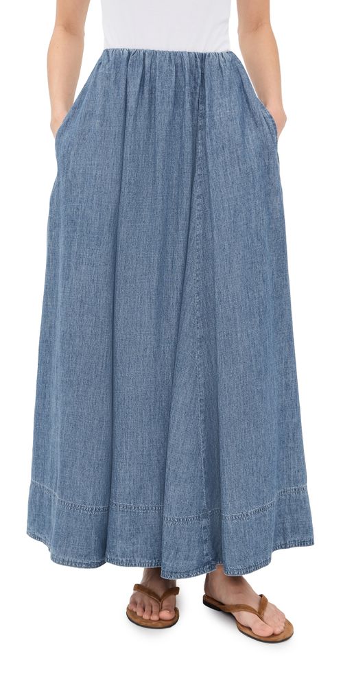 Tried & True Chambray Nera Skirt River