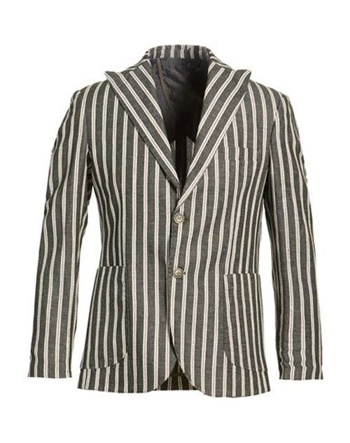 Man Blazer Military green Size 42 Linen, Cotton, Polyester