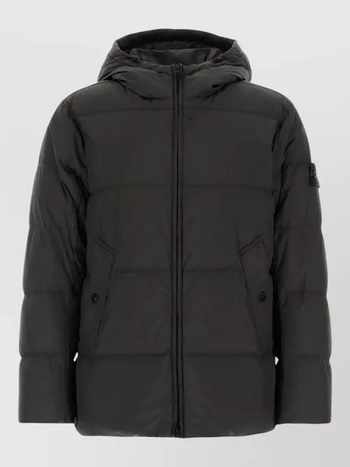 Stone Island - hooded nylon down jacket casual fit