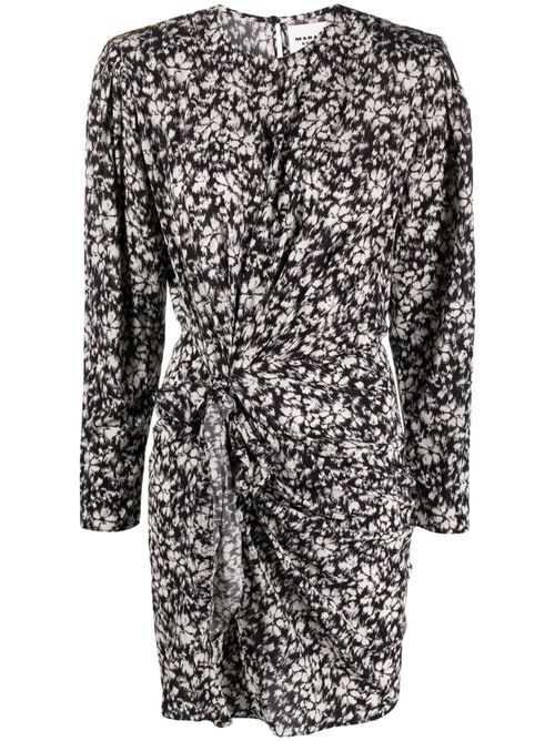 Dulce floral-print minidress - Black