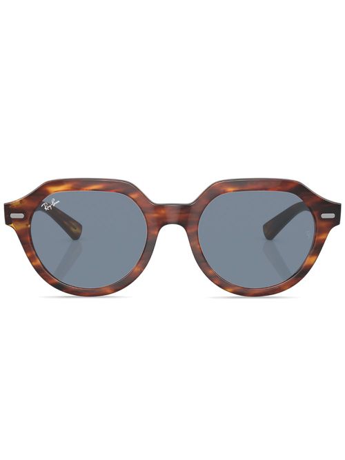 Gina round-frame sunglasses - Brown