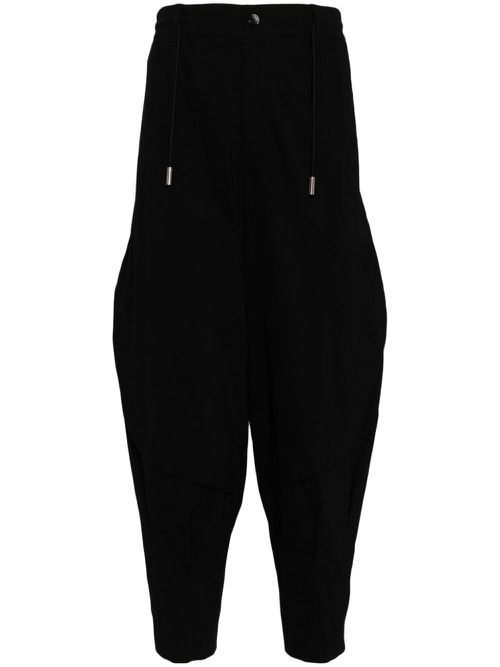 Loose fit darted trousers - Black