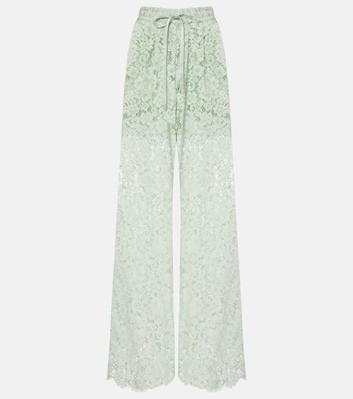 Lace wide-leg pants