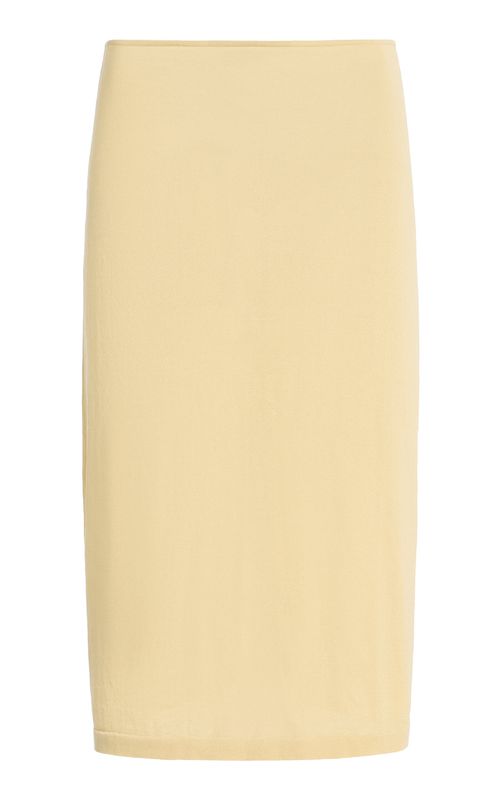 Cotton-Blend Sheer Knit Midi Skirt - Moda Operandi