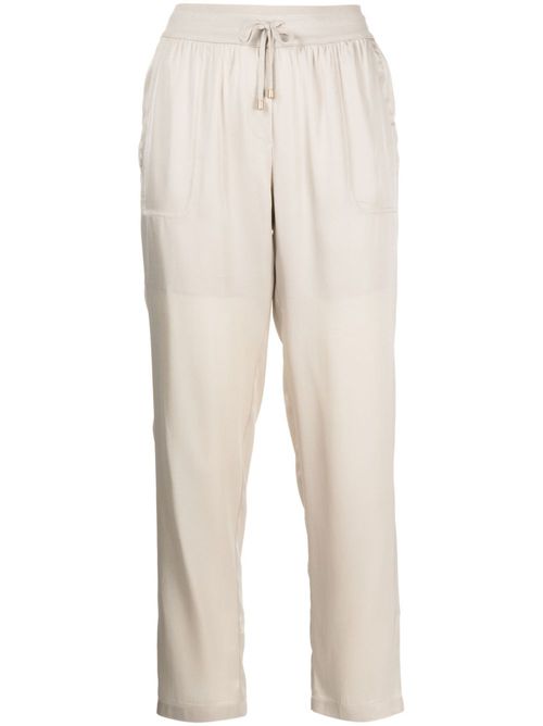 Drawstring-waist track pants - Neutrals