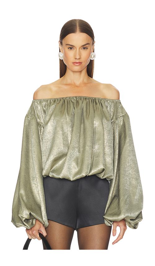 CAROLINE CONSTAS Andros Top in Green. - L also in