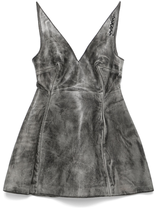 Dark Grey Flared Mini Dress
