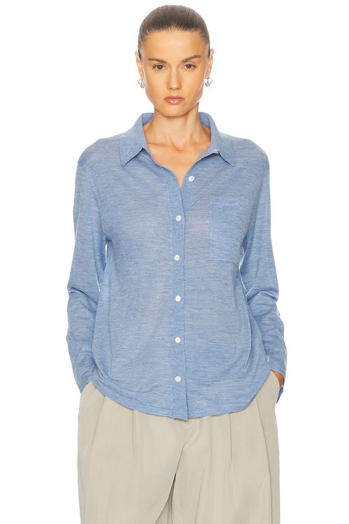 Guest In Residence Showtime Shirt in Heather Blue - Blue.  XS also in L, M