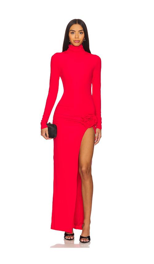 MORE TO COME Chara Maxi Dress in Dark Green. L. Also in