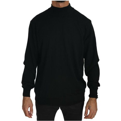 MILA SCHON Herren schwarzer Rollkragenpullover aus reiner Wolle
