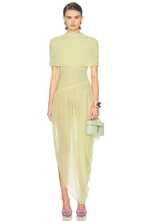 MARIANNA SENCHINA Calla Dress in Light Yellow - Lemon. L also in M