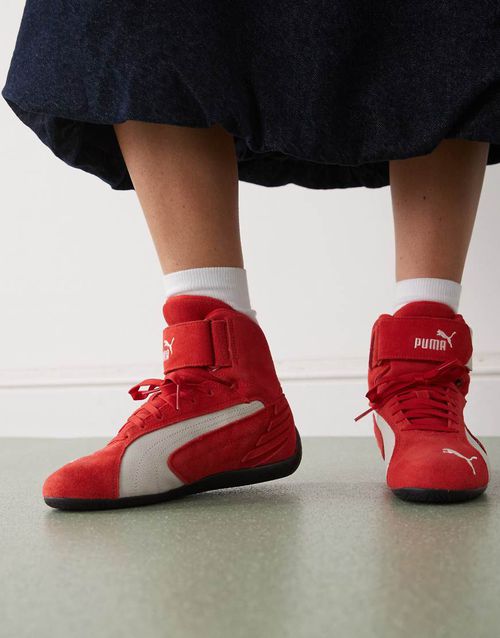 Speedcat Mid trainers in red