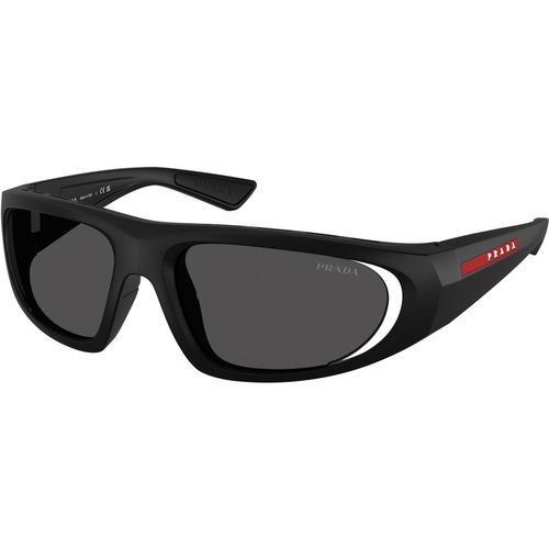 Prada Linea Rossa Man Prada Linea Rossa PS B03S 1BO06F Sunglasses Injected Black Grey Geometric Norma