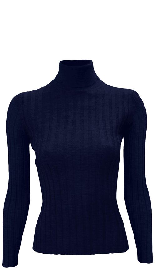 Blue Turtleneck Pullover