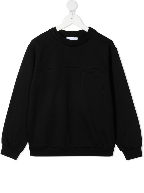Metallic logo print sweatshirt - Black