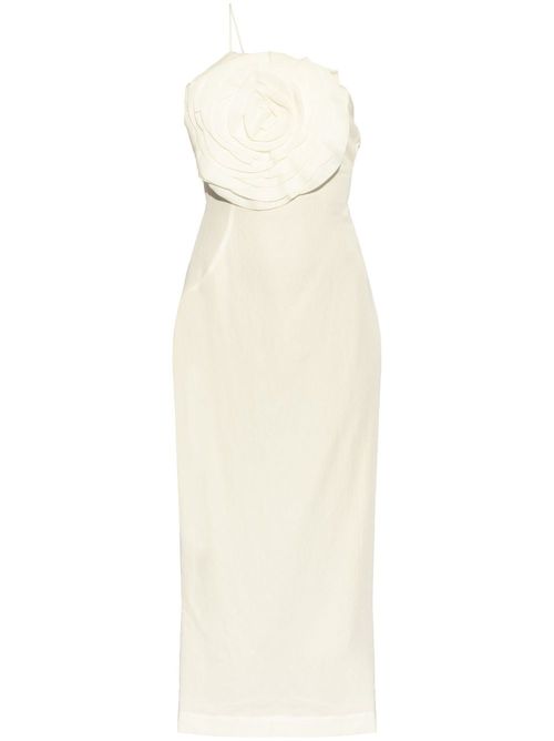 Single-shoulder midi dress - Neutrals